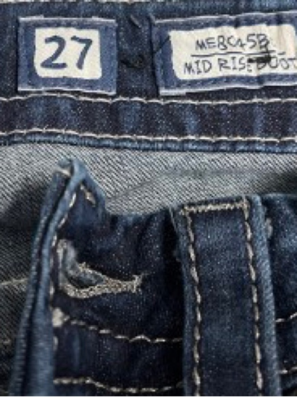 Miss Me Mid Rise Boot Jeans Size 27 - Picture 7 of 11